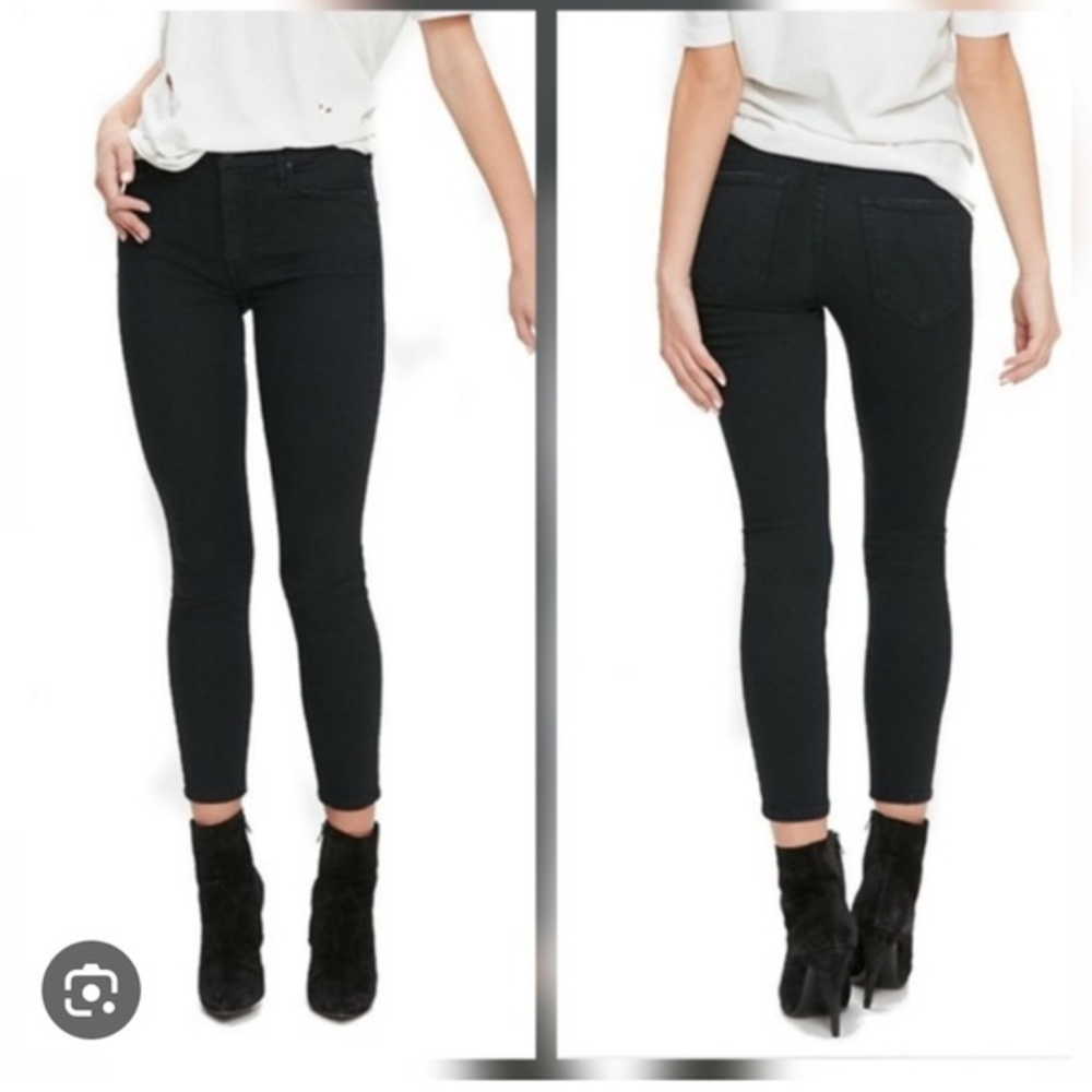 MOTHER The Looker Crop Black‎ Sz 26